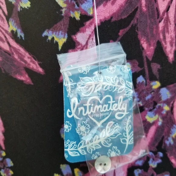 Free People Marsha Slip Dress Black Onyx  Combo Sz S NWT - Picture 10 of 16